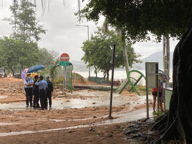 Rain Shelter Destroyed by Rain by Chan Sheung Kwan