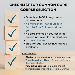 Information About Common Core Course Selection (For Regular Students ...